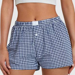 Gingham Casual Shorts
