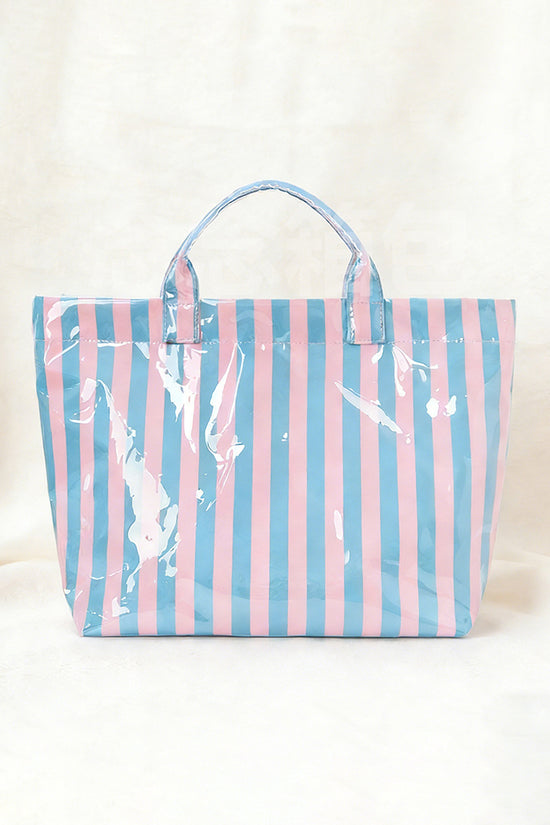 Striped Tote Bag with Handles