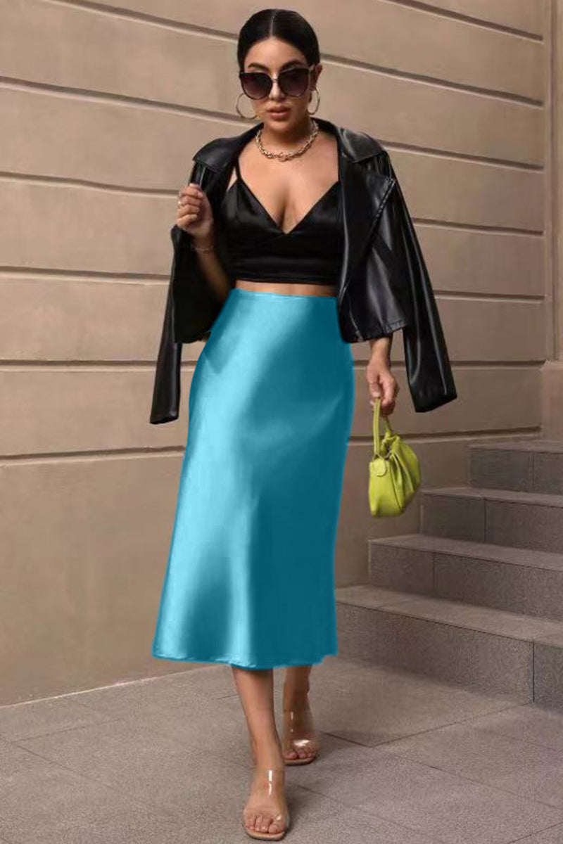 Elegant Midi A-Line Skirt