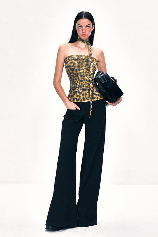 Leopard Print Strapless Tube Top