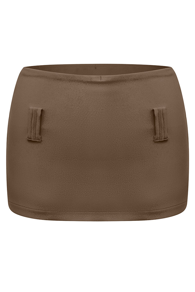 Mini Skirt with Statement Belt