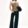 Leopard Print Strapless Tube Top