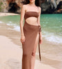 Ribbed Cutout Beach Cover Dress