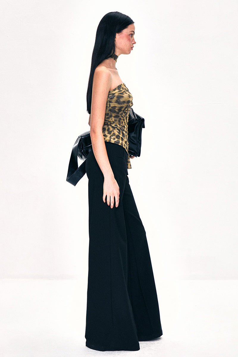 Leopard Print Strapless Tube Top
