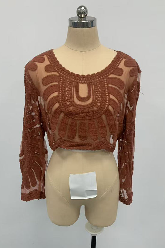 Boho Crochet Cover-Up Top