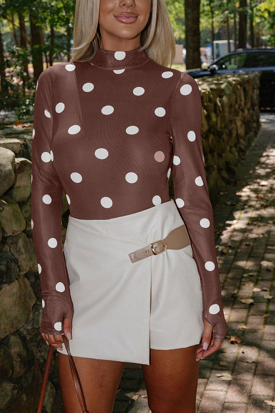 Polka Dot Long Sleeve Bodysuit