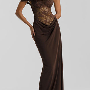 Off-Shoulder Lace Bodycon Casual Dress