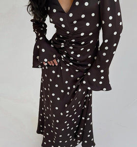 Polka Dot Long Sleeve Dress