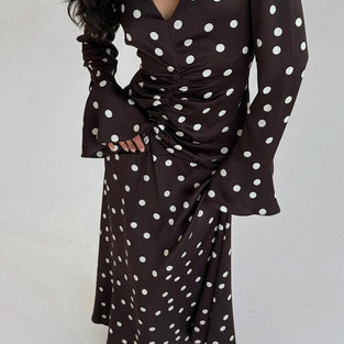 Polka Dot Long Sleeve Dress