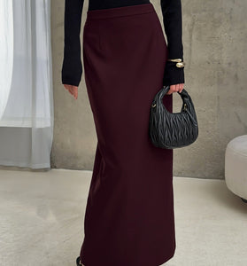 Elegant High-Waist Midi Skirt