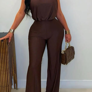 Elegant One-Shoulder Wide-Leg Jumpsuit