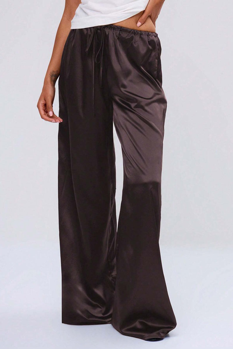 Relaxed Fit Drawstring Casual Pants