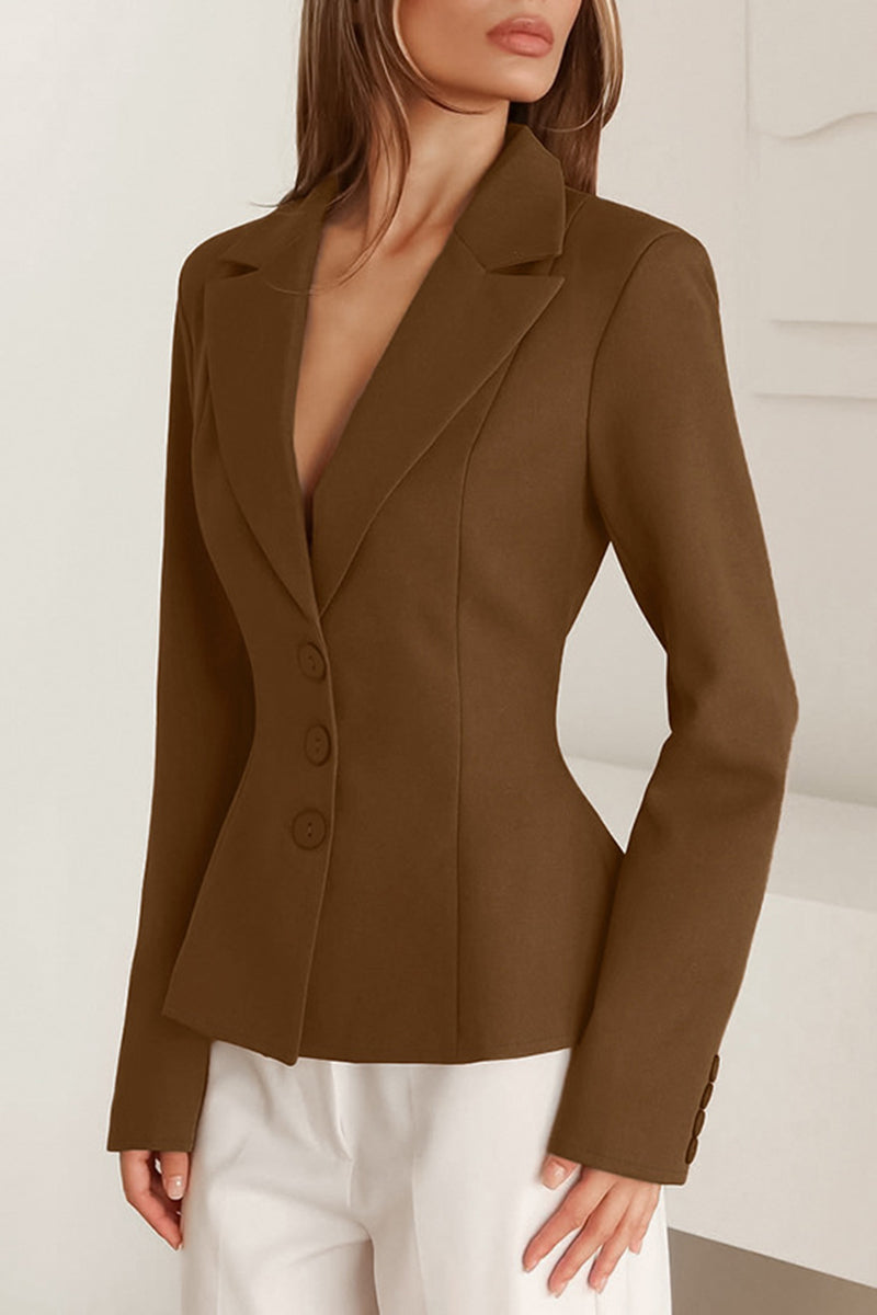 Tailored Fit Three-Button Blazer