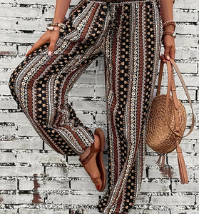 Boho Stripe Casual Pants