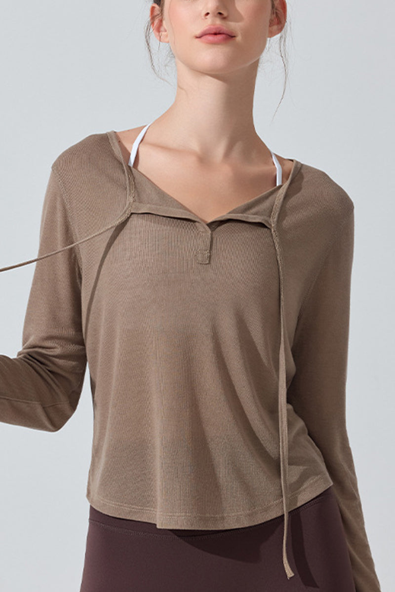 Lightweight Tie Detail Pullover Top