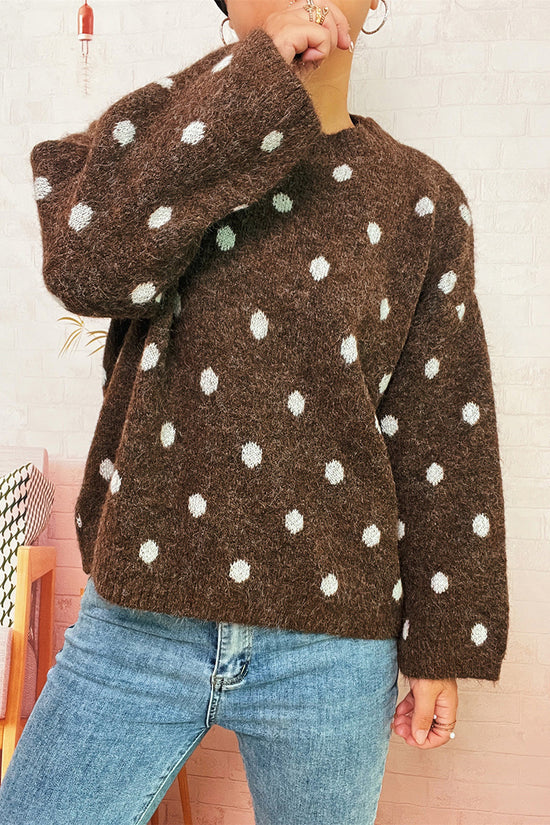 Polka Dot Oversized Sweater