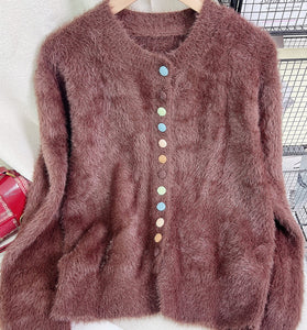 Cozy Button-Embellished Cardigan