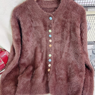 Cozy Button-Embellished Cardigan