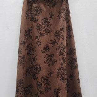 Floral Embellished Belted Midi Skirt