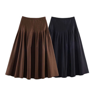 Elegant Pleated Midi Skirt