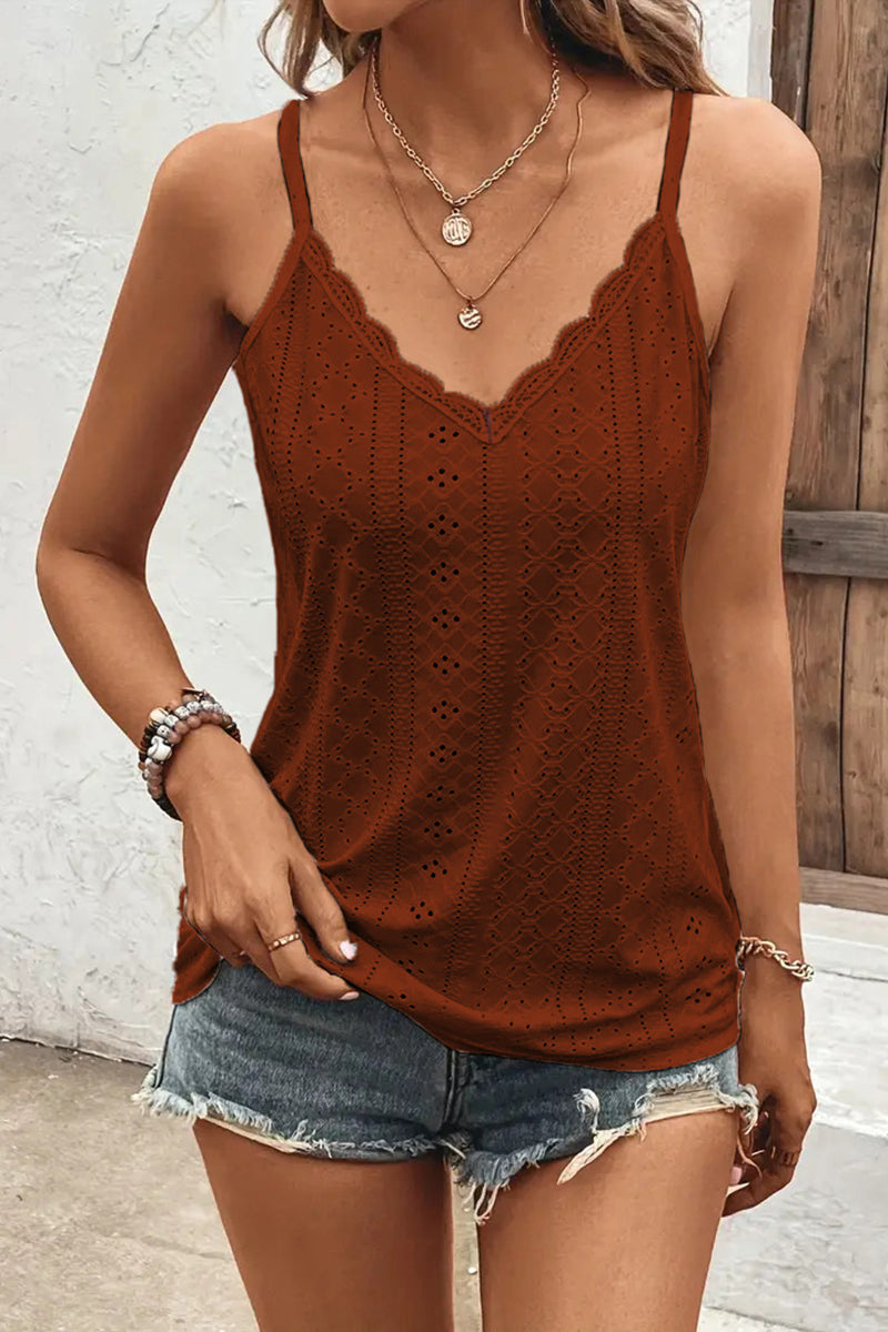 Scallop Edge Sleeveless Tank