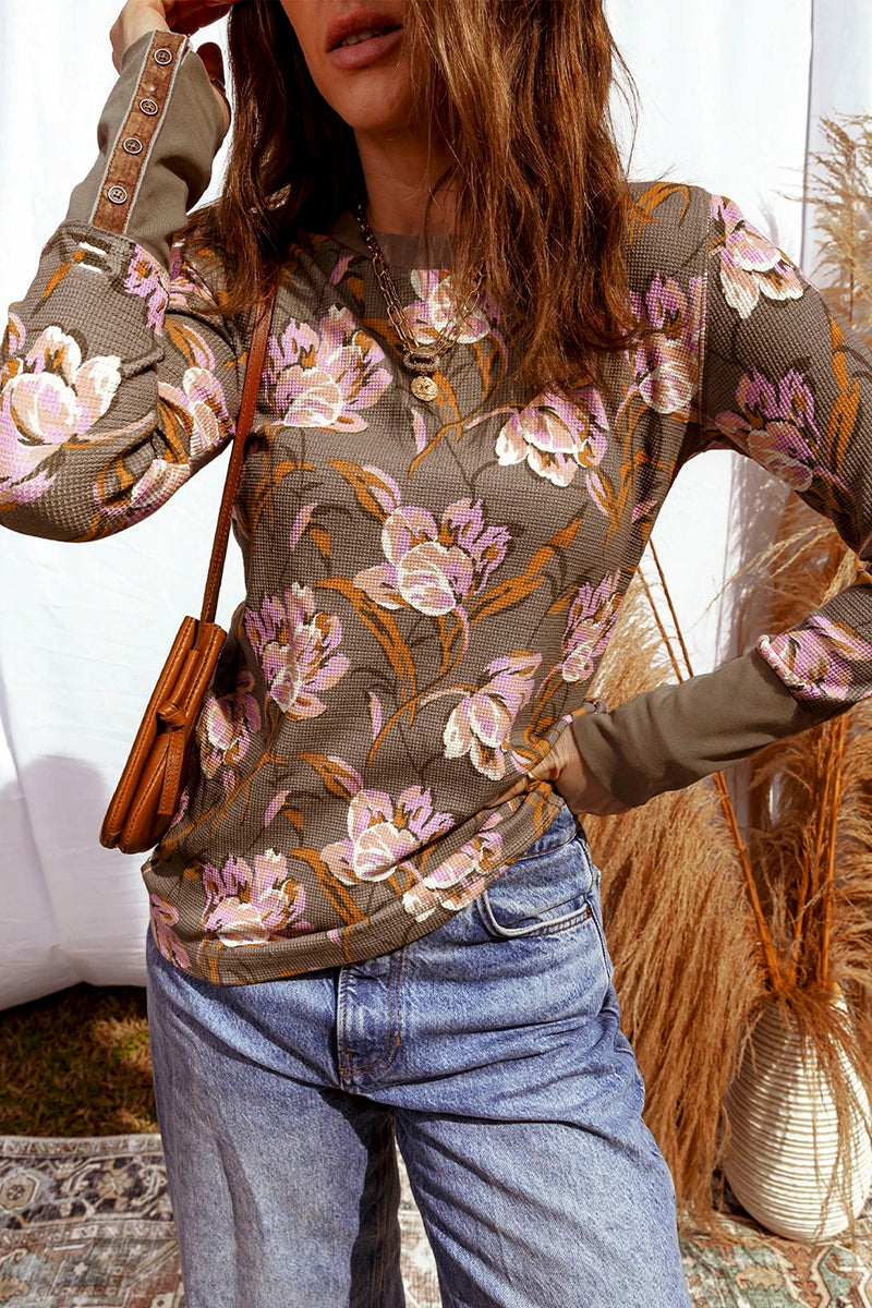 Floral Print Long Sleeve Top