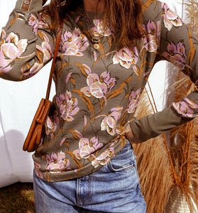Floral Print Long Sleeve Top