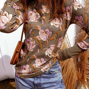 Floral Print Long Sleeve Top