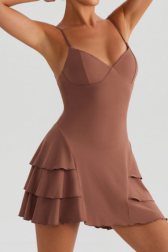 Ruffle Hem Sleeveless Bodycon Dress