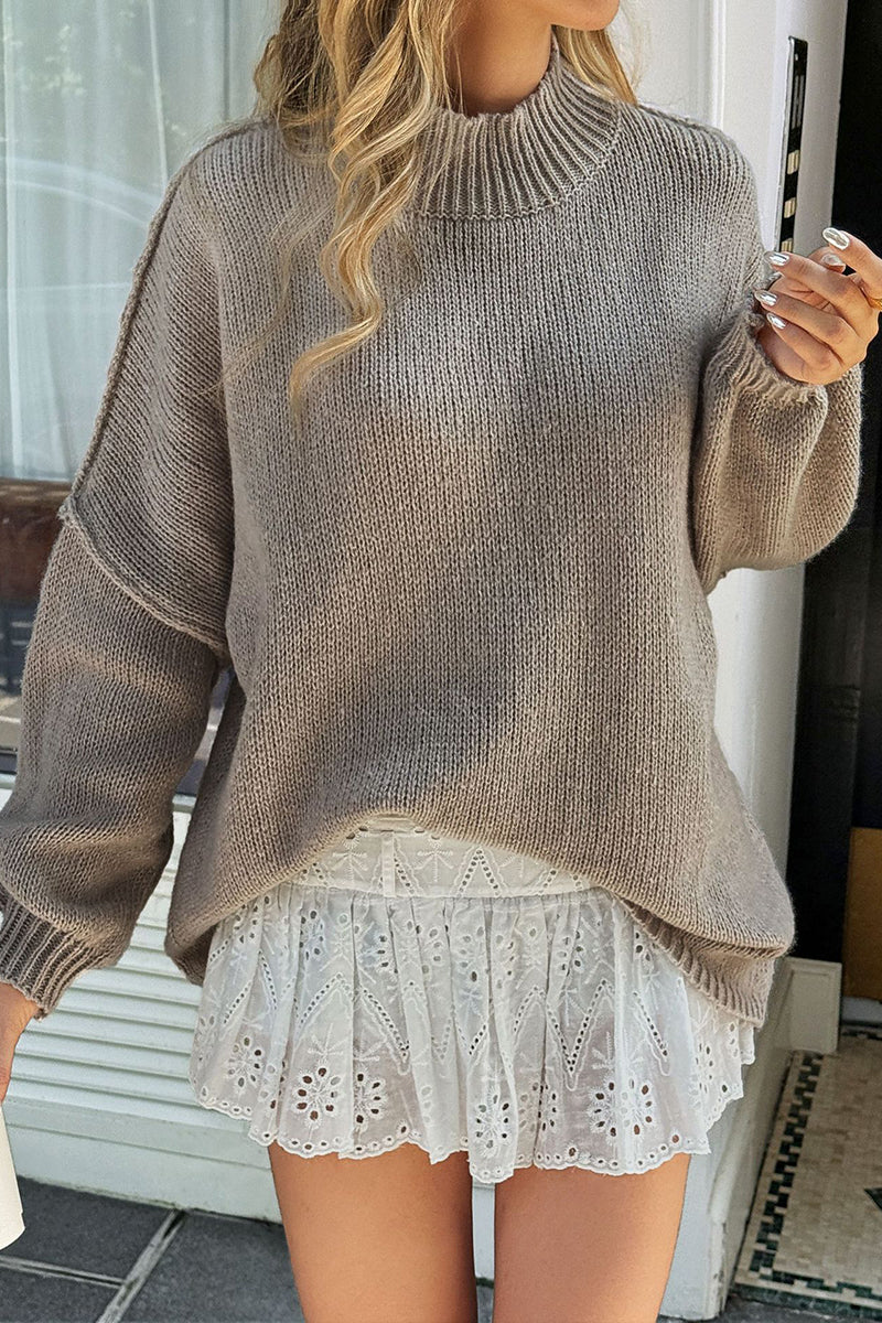 Cozy Mock Neck Knit Sweater