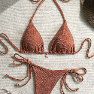Glamorous Tie-Front Bikini Set