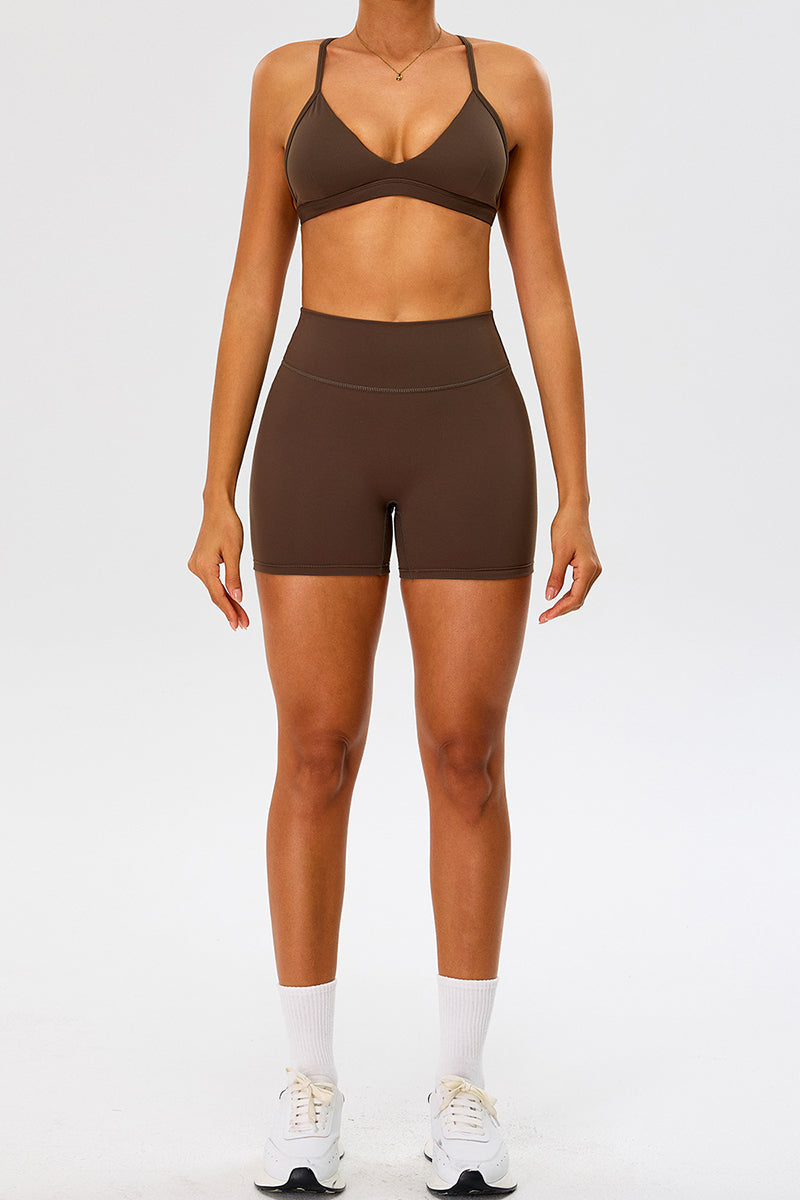 Sports Bra and Shorts Activewear Set