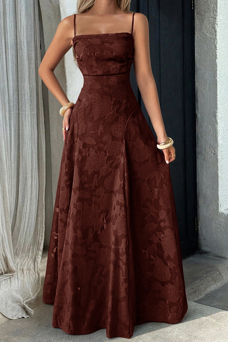 Elegant Floral Sleeveless Maxi Dress