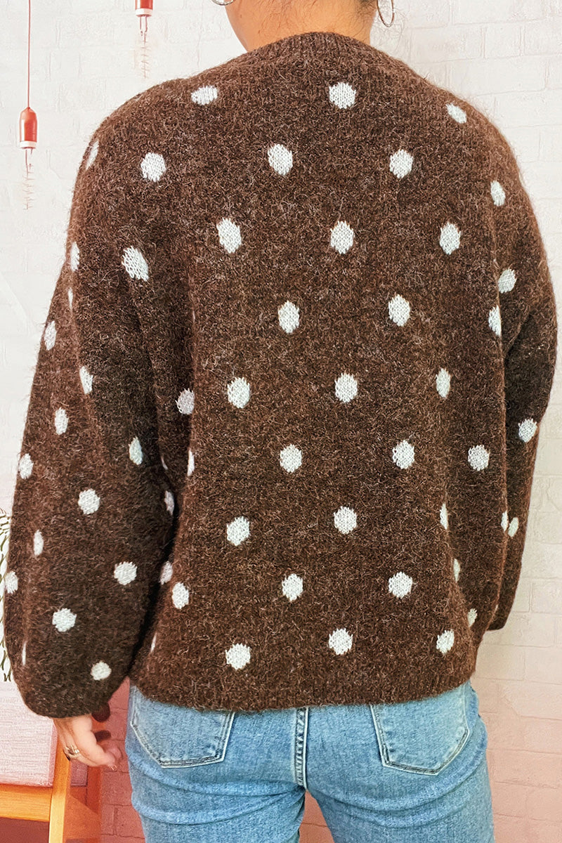 Polka Dot Oversized Sweater