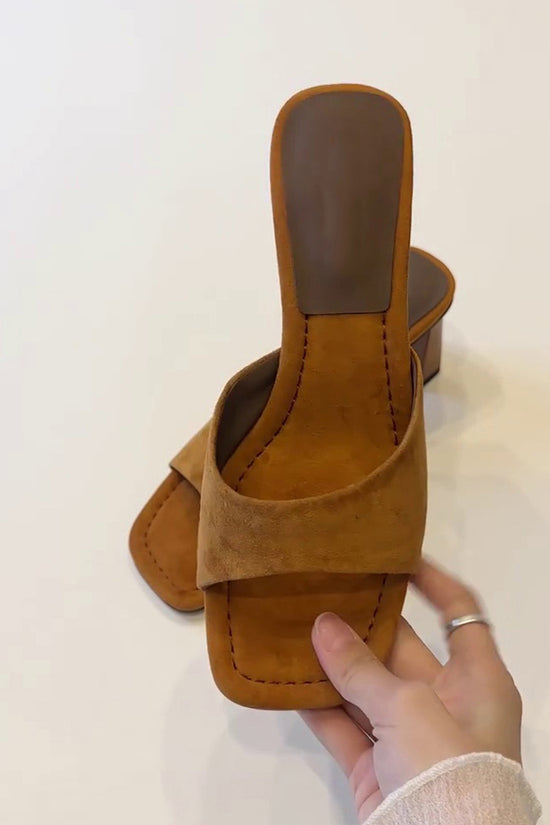 Chic Block Heel Slide Sandals