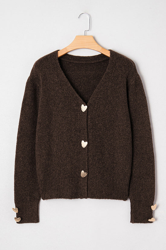 Elegant Heart Detail Cardigan