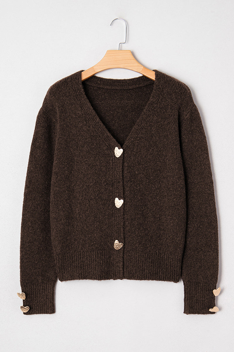 Elegant Heart Detail Cardigan