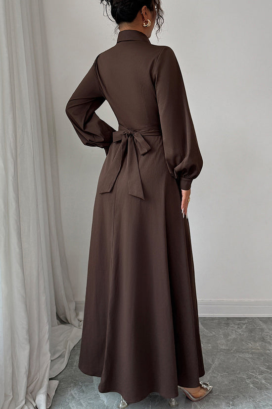 Elegant Long Sleeve Maxi Casual Dress
