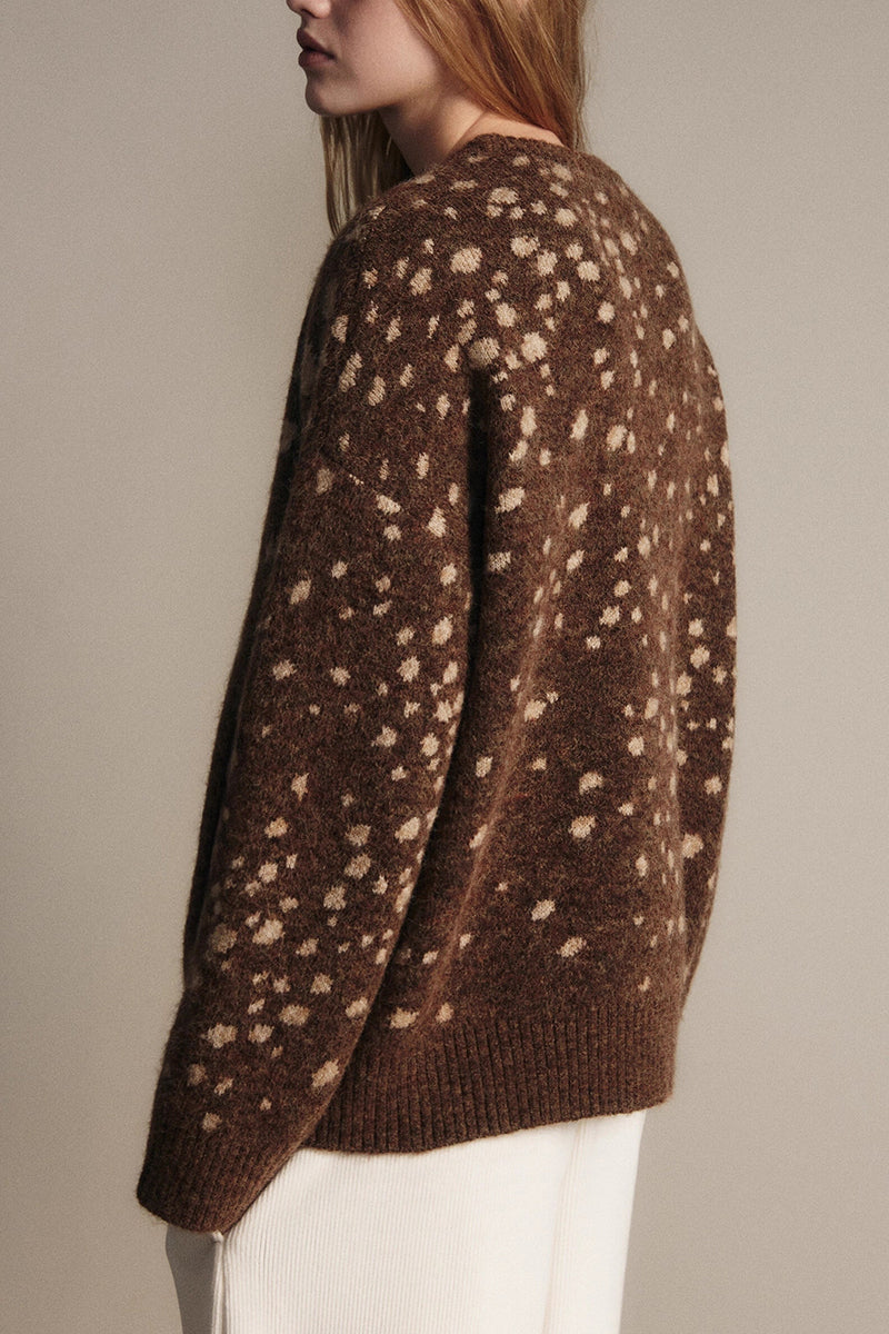 Deer Motif Cozy Sweater