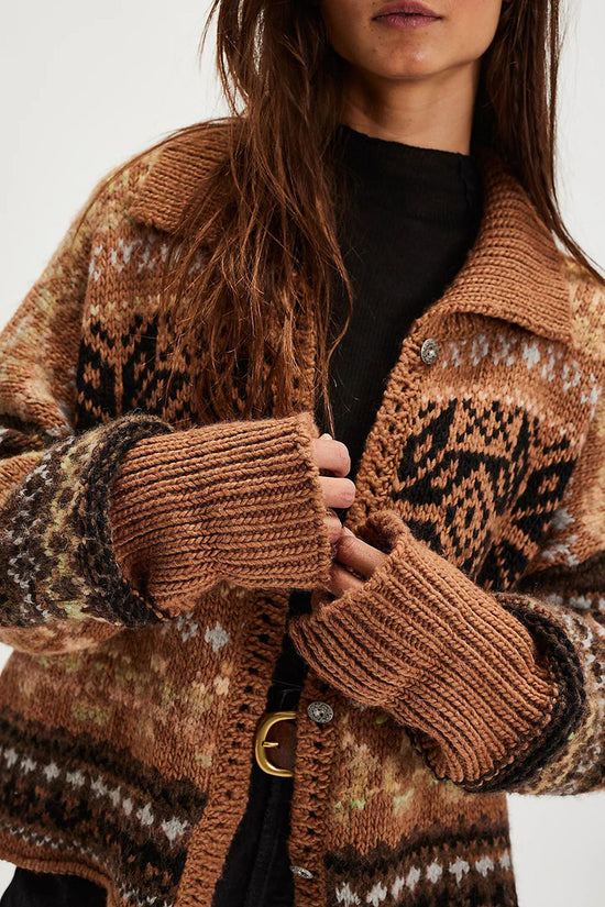 Vintage Pattern Knit Cardigan