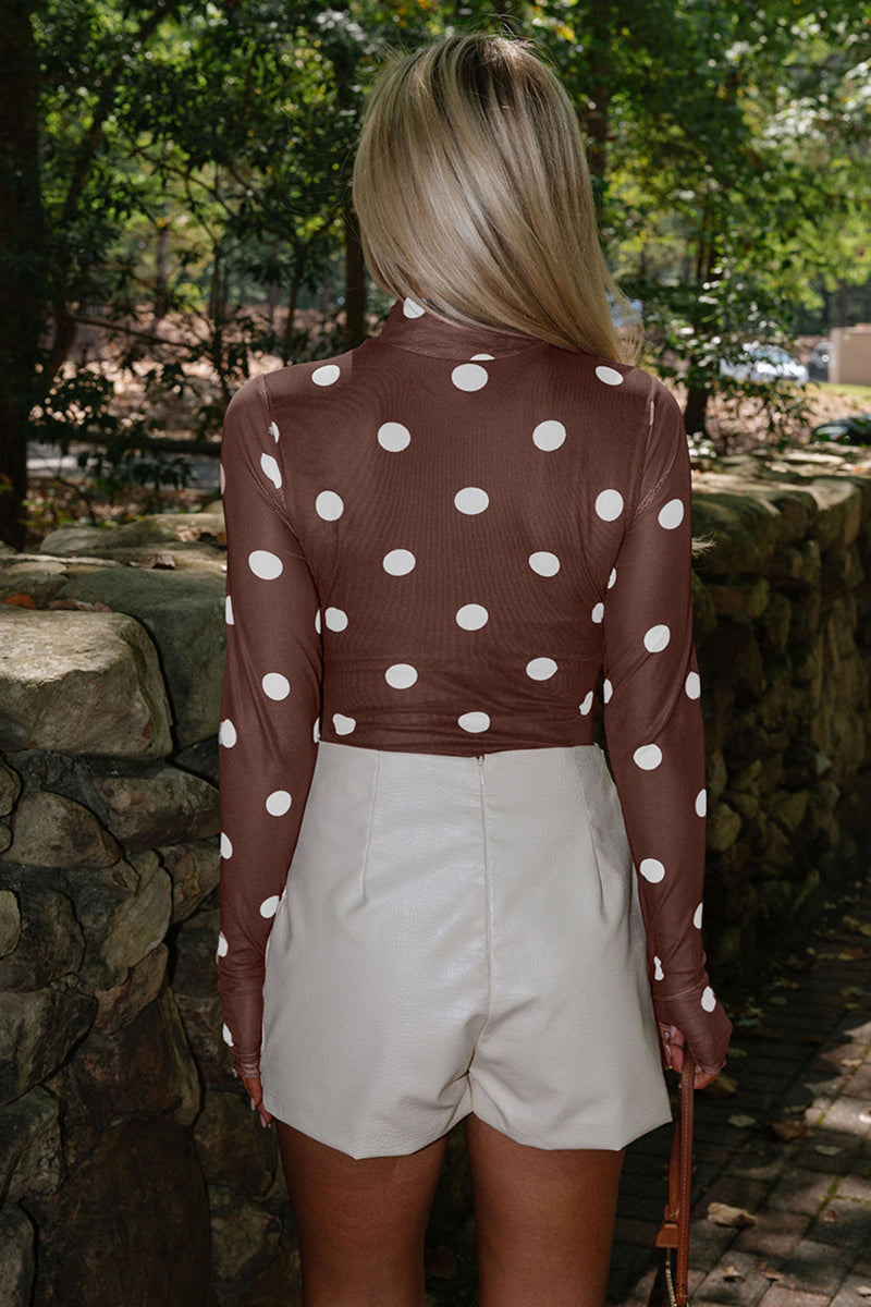 Polka Dot Long Sleeve Bodysuit