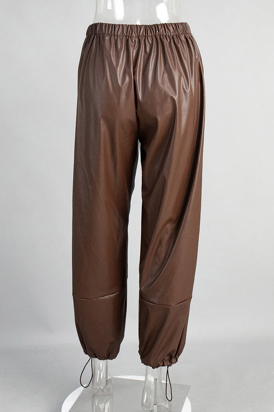 Relaxed Fit Drawstring Casual Pants