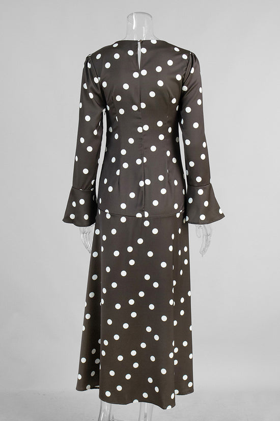 Polka Dot Long Sleeve Dress