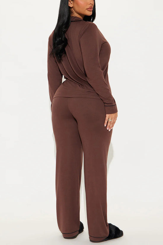Relaxed Fit Long Sleeve Loungewear Set