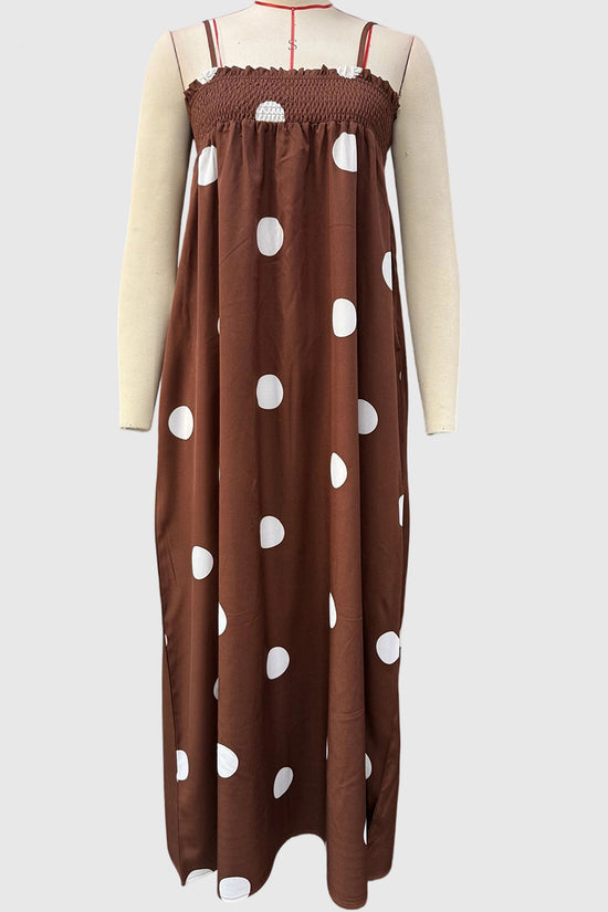 Polka Dot Casual Maxi Dress