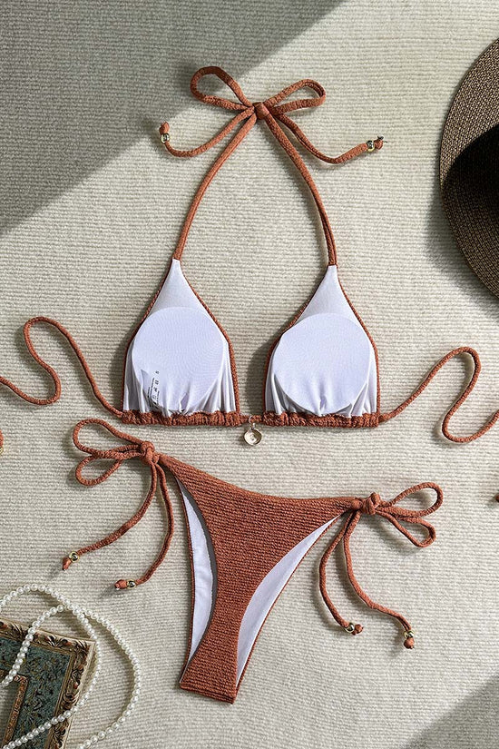 Glamorous Tie-Front Bikini Set
