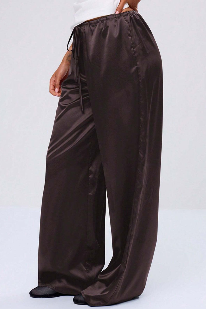 Relaxed Fit Drawstring Casual Pants