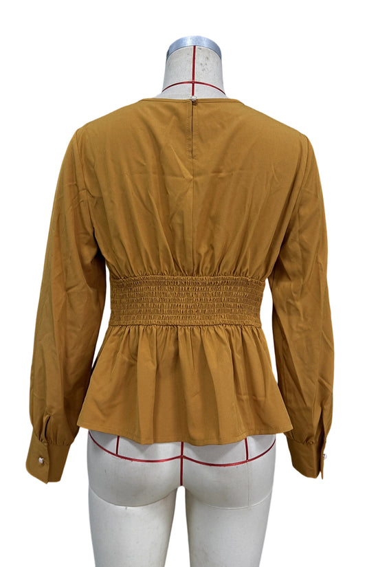 Peplum Long Sleeve Blouse