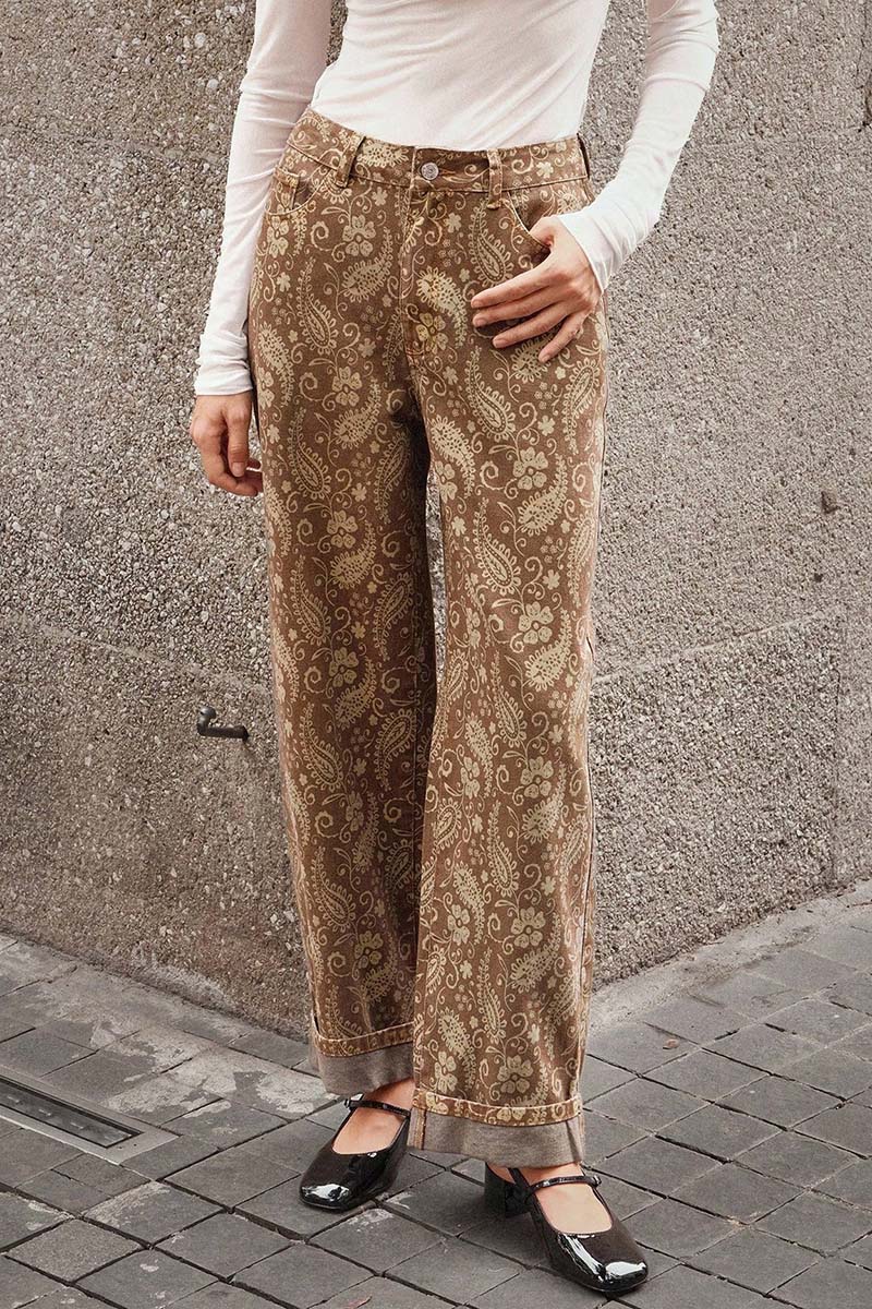 Paisley Straight Jeans