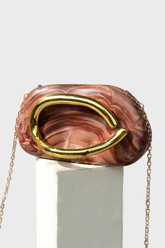 Mini Box Bag with Metal Handle